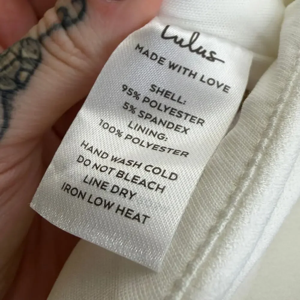 Lulus NWOT White Always Turning Heads Bustier Tulip Sweetheart Midi Dress Large - Picture 10 of 10